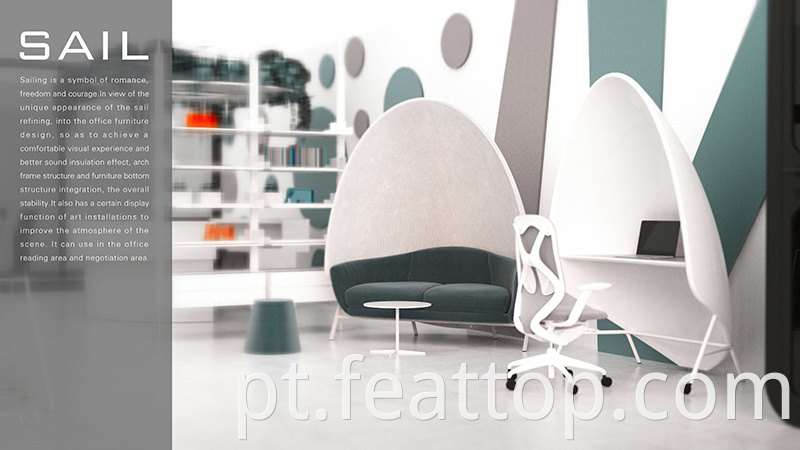 Modern Design Fabric estofado Sofá Seatamento /Escritório Acústico Reunião da Reunião /Estação de Trabalho do Escritório